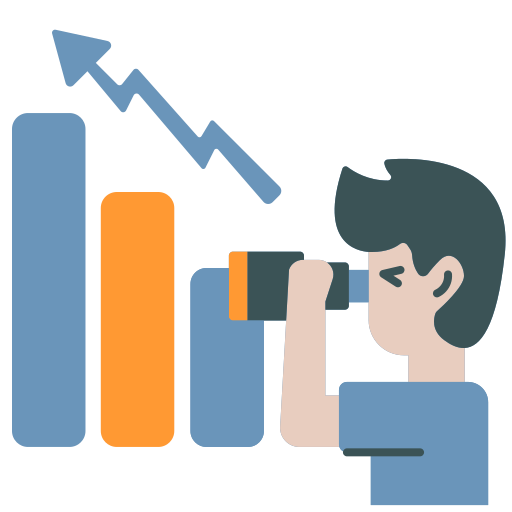 Person looking at a growth chart