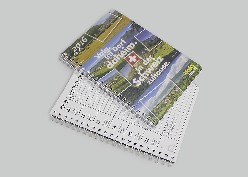 Kalender mit Wire-O Bindung