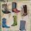 Thumbnail: Shabby Chic Cow Boy Boots Stickers