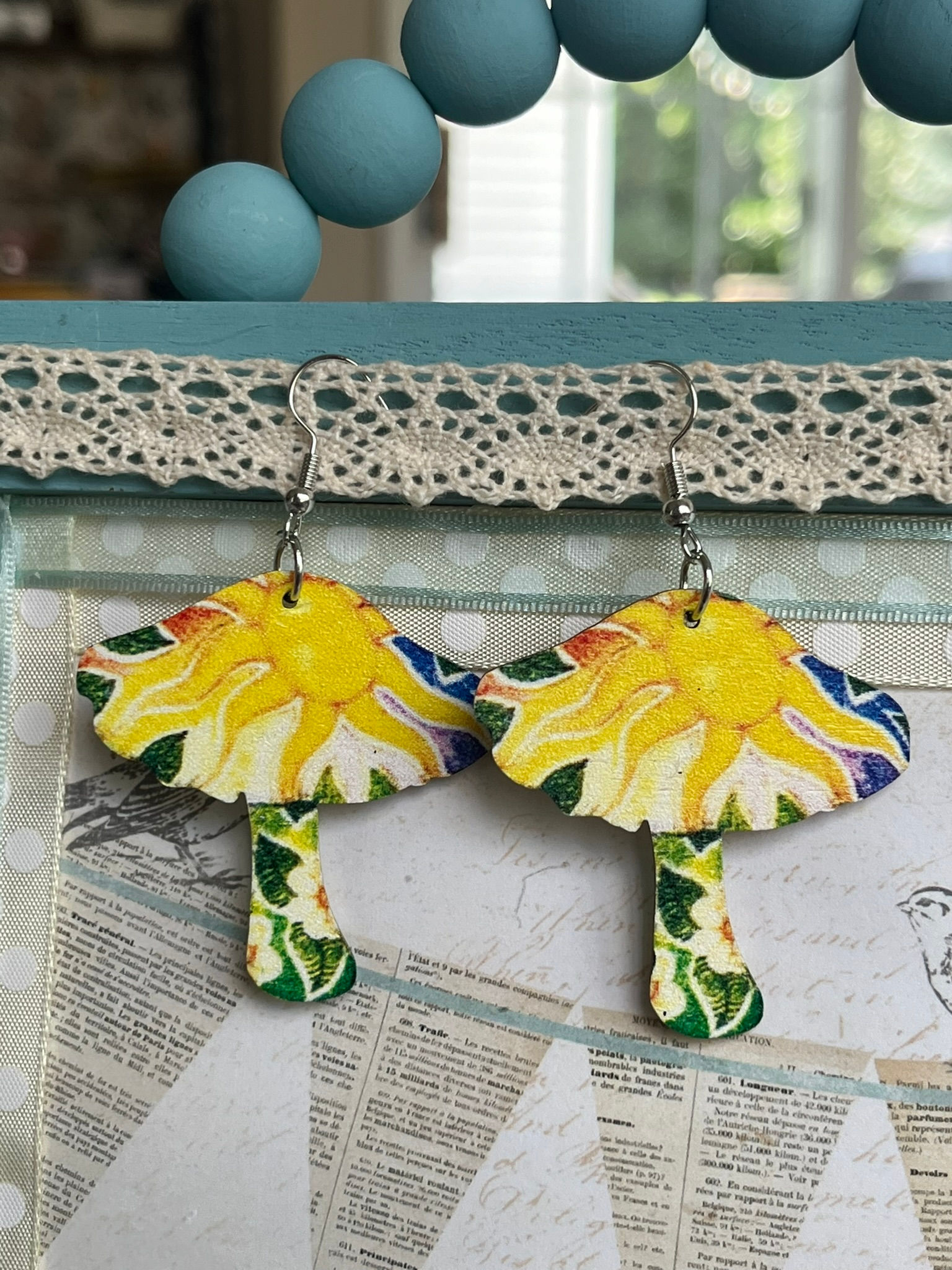 Earrings-Sun Mushrooms