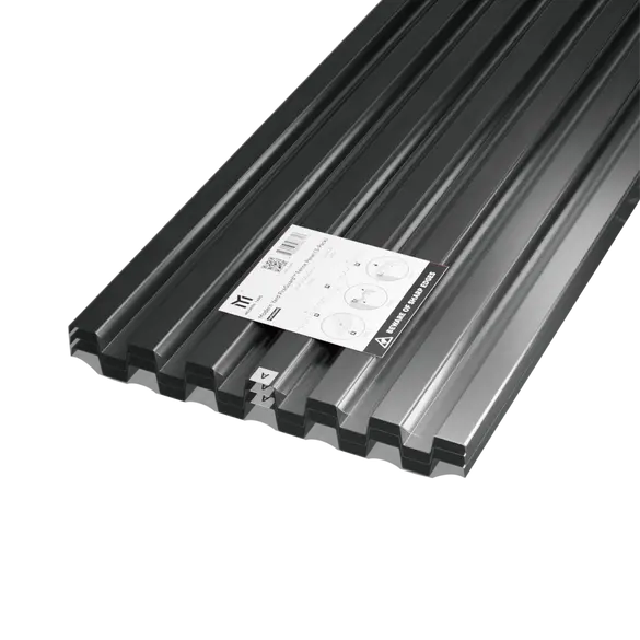 Modern Yard FireGuard steel fence panel packaging with multiple panels for fire-resistant fence installation