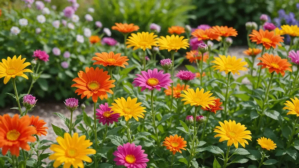 Close-up view of vibrant flowers in a garden representing growth and renewal