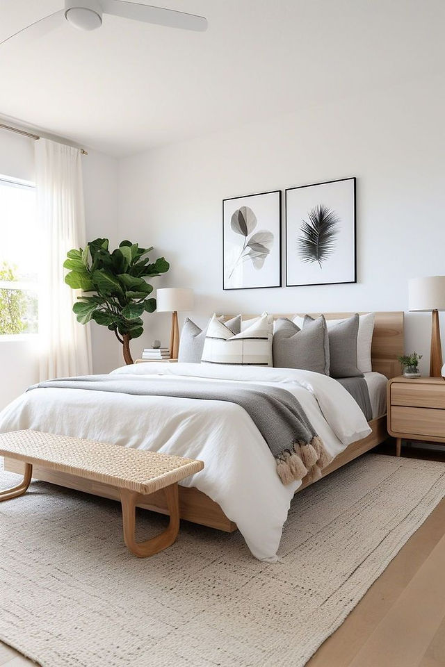 Chambre blanche scandinave 