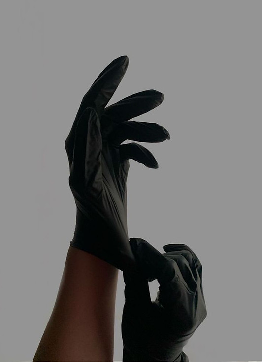 black gloves