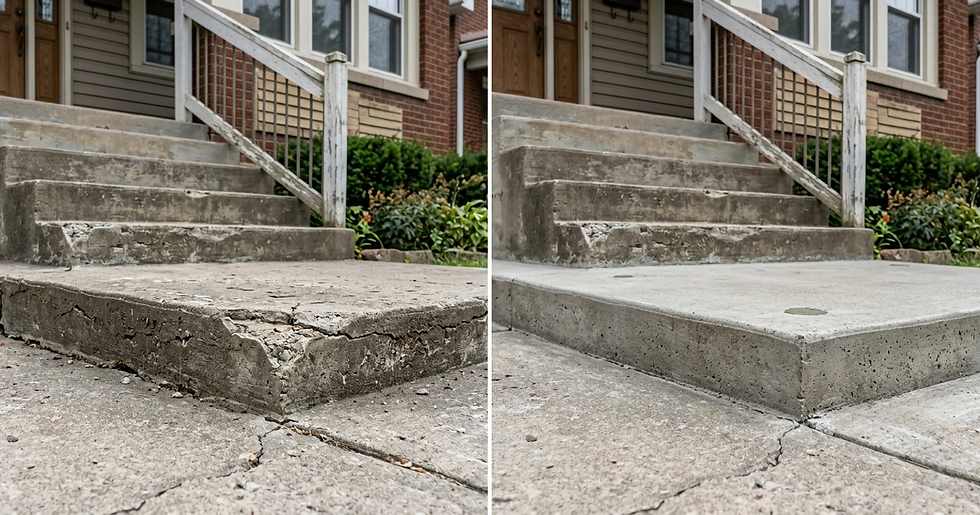 garage concrete leveling cost Cypress TX before and after in Houston, TX — Pro Concrete Leveling of Houston