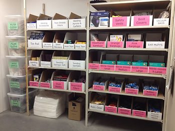 Voilà! Organizing Projects - AFTER Safety/Tools Supplies Storage Area