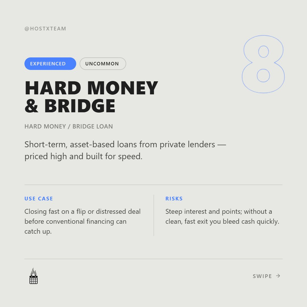 Hard Money and Bridge loan card
