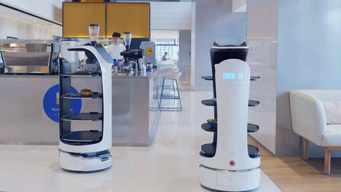 Delivery and waiter robots for restaurants