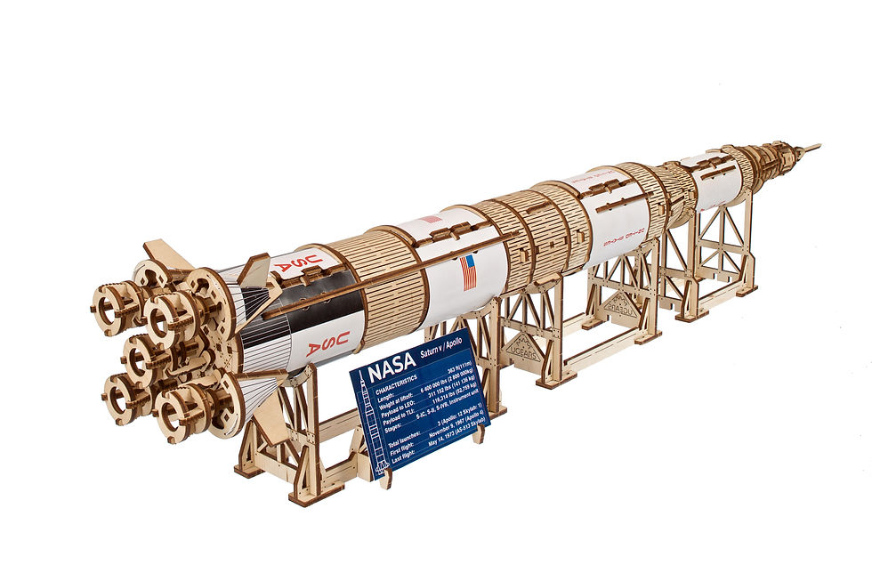 Miniaturbild: NASA Saturn V-Rakete  | 3D-Puzzle - Holz-Bausatz