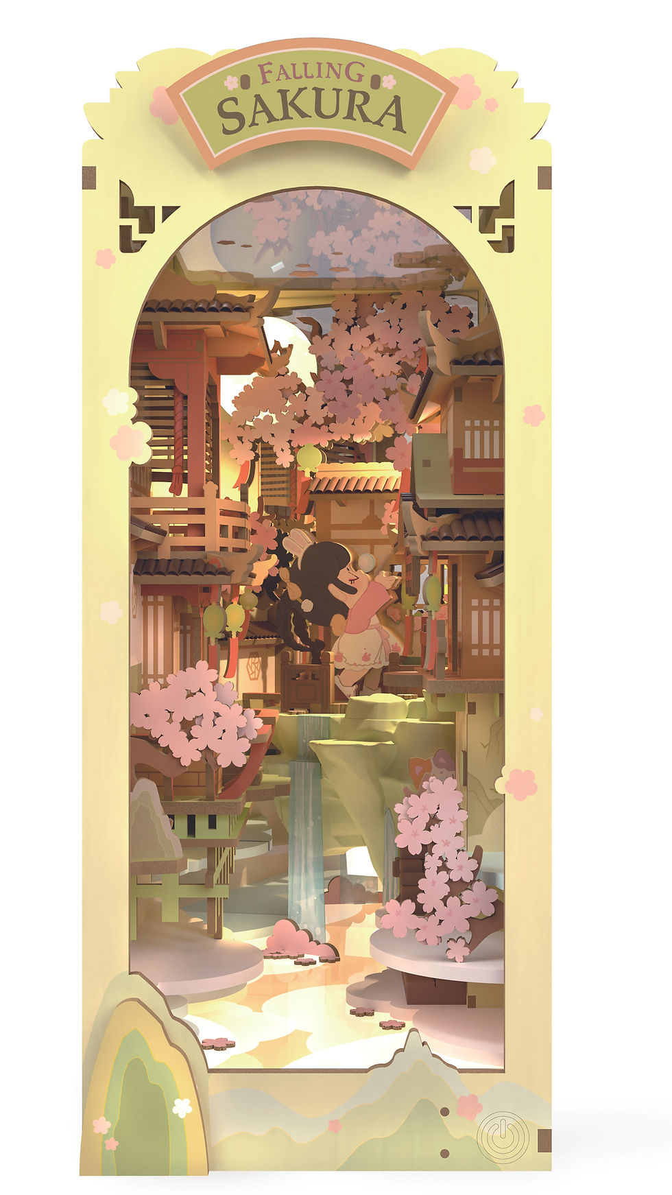 Miniaturbild: Japanisches Diorama | mit Bach, surrealer Tiefe und Licht| Regalwelt Bausatz