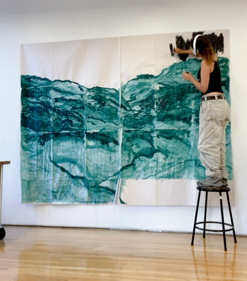 Painting backdrop for music video