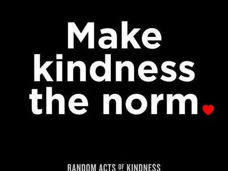 A teenager showing kindness to others