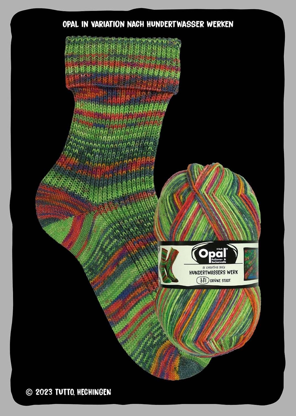 Thumbnail: Opal Sock Hunderwasser Edition 4 100g