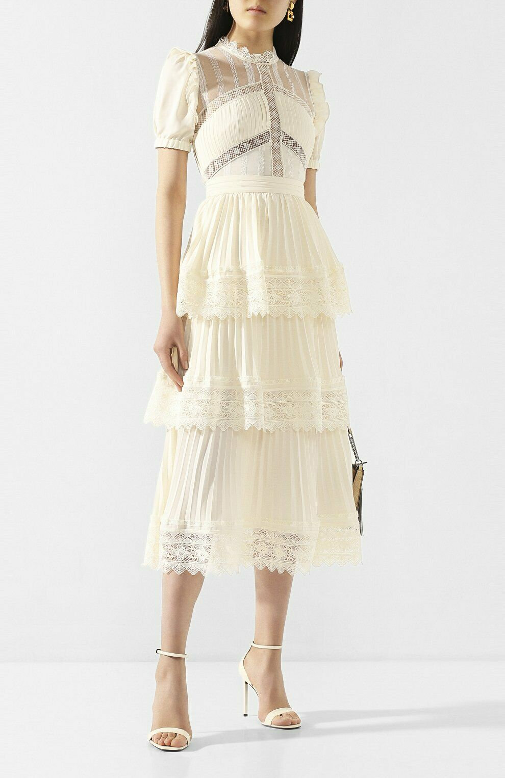 Self portrait lace trim dress clearance