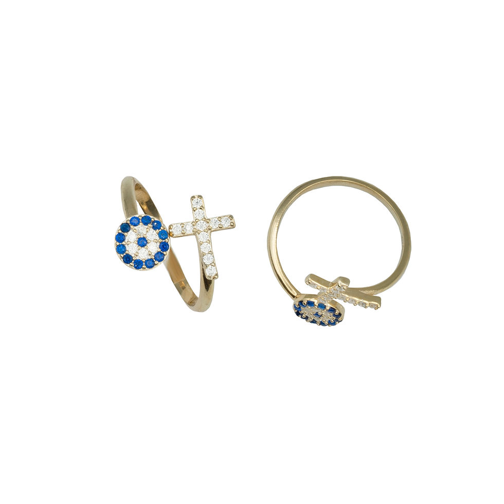 Thumbnail: Evil Eye and Cross Ring