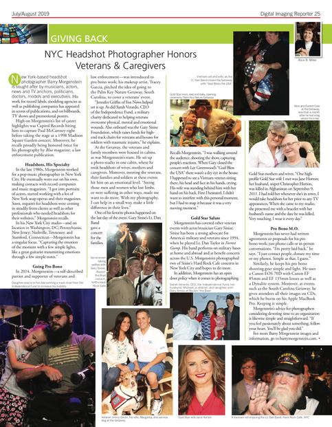 NYC Headshot Photographer Honors Veterans & Caregivers - Barry Morgenstein featured in Digital I