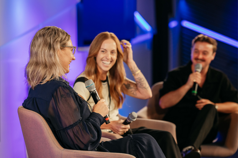 Sydney event photographer capturing panel discussion at Thoughtful Minds Connect conference