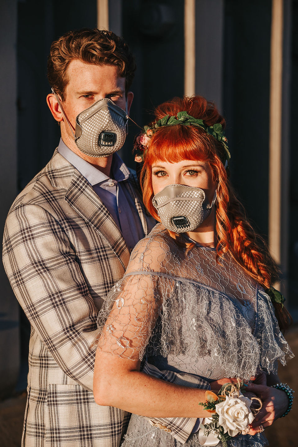 sydney covid elopement wedding with face masks