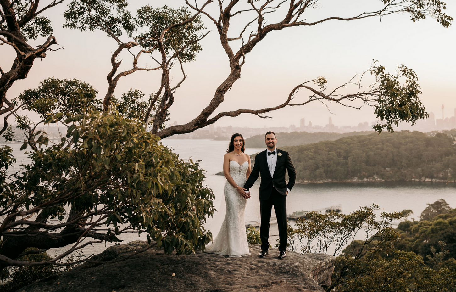 Sydney wedding photographer couple portrait Sydney Harbour