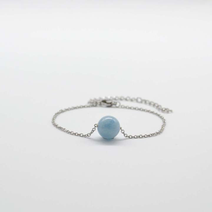 Thumbnail: Aquamarine Wisdom Bracelet (G-BR255)