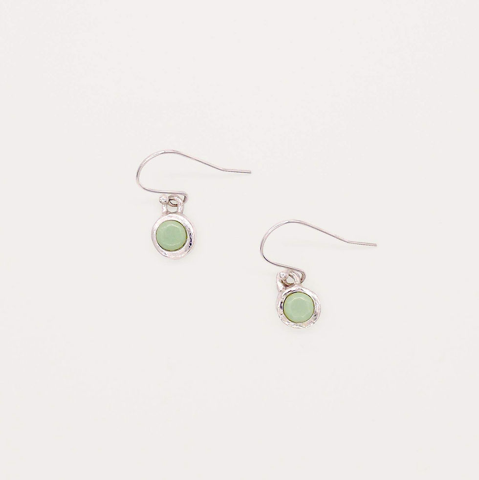 Thumbnail: Misty Emerald Drop Earrings (Y-ER041)