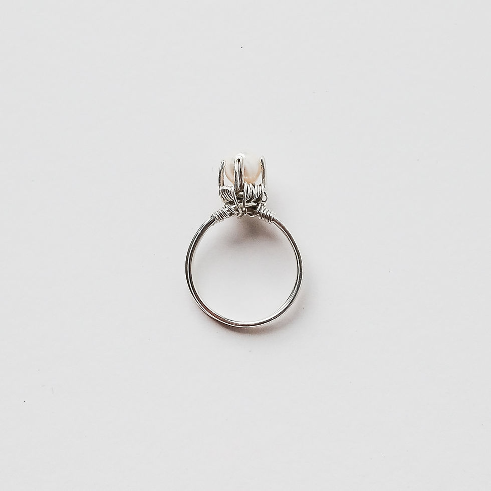 Thumbnail: Luna Coil Pearl Ring (Y-RG006)