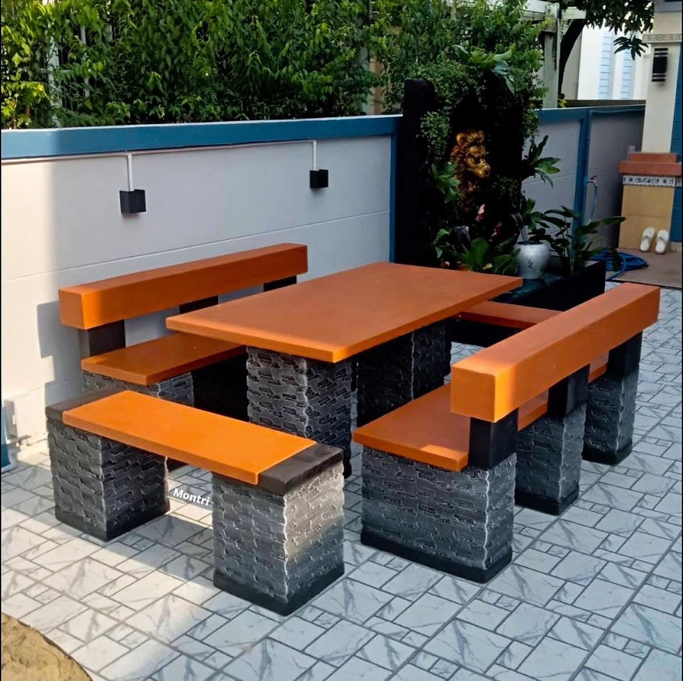 ภาพขนาดย่อ: โต๊ะสนาม ดีไซน์ร่วมสมัย สีอิฐมอญสุดคลาสสิก