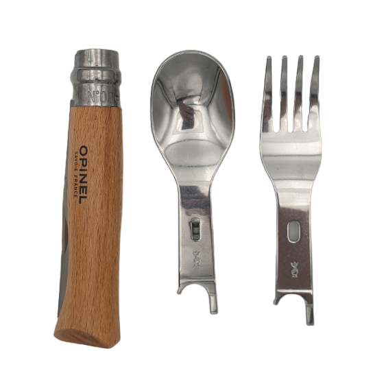Miniature : Opinel  n°08 picnic + couteau fourchette cuillere
