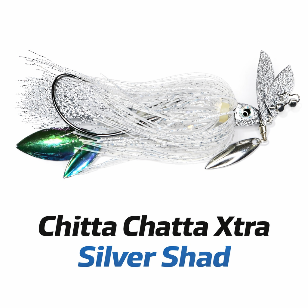 1/2 Ounce Weedless Chitta Chatta Xtra Silver Shad Swim 2 x Swimee Plastic