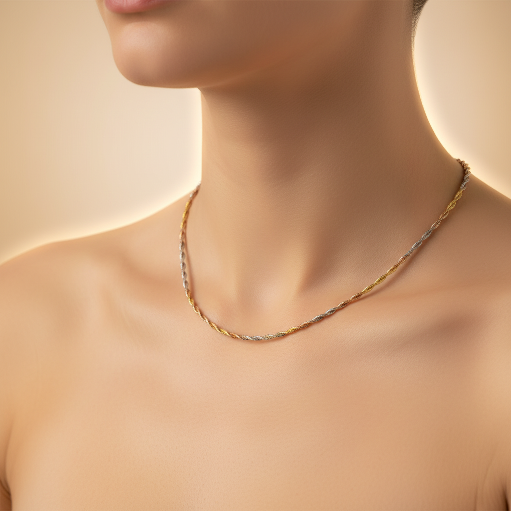 Silver Classic Dual Tone Chain