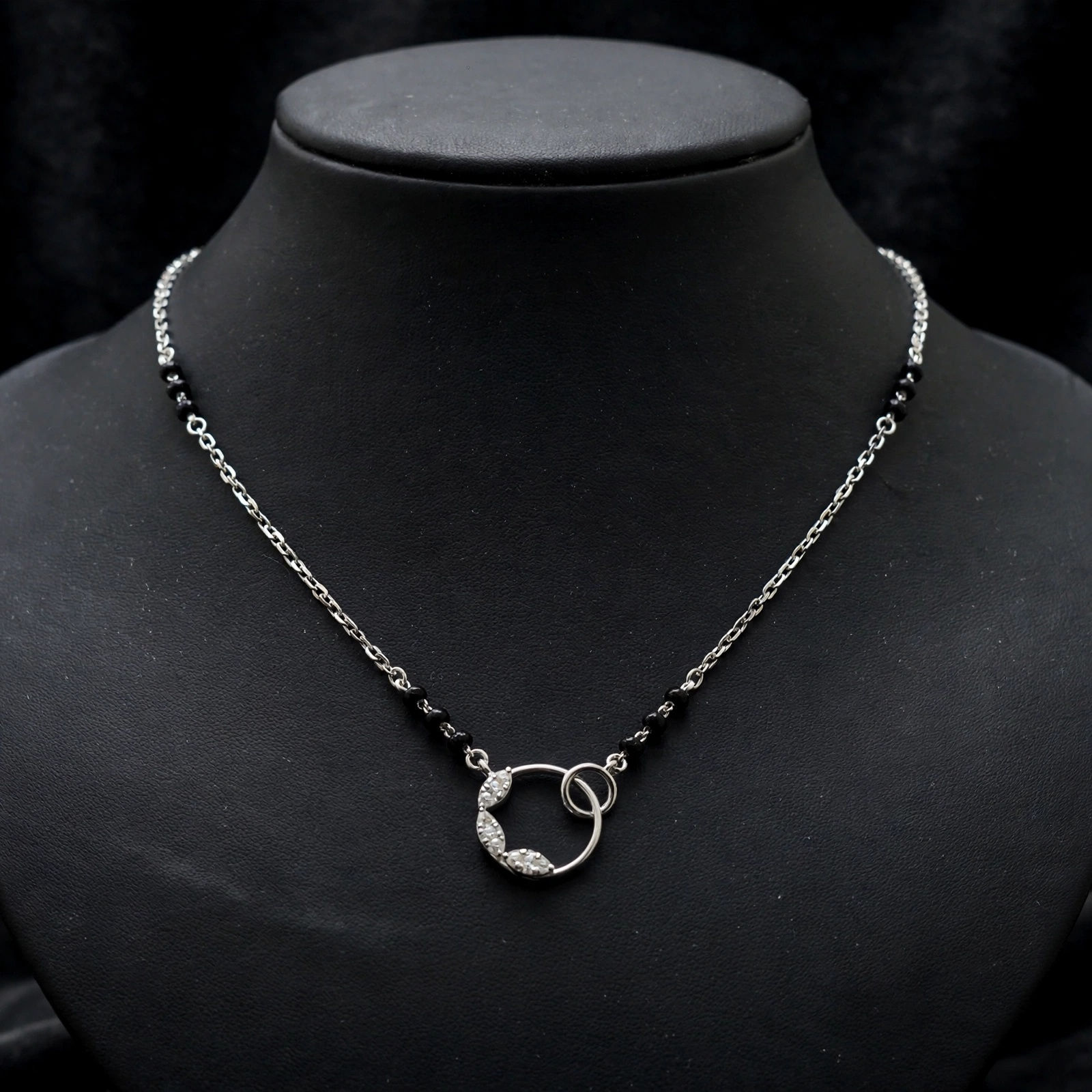 Silver Round Link Mangalsutra