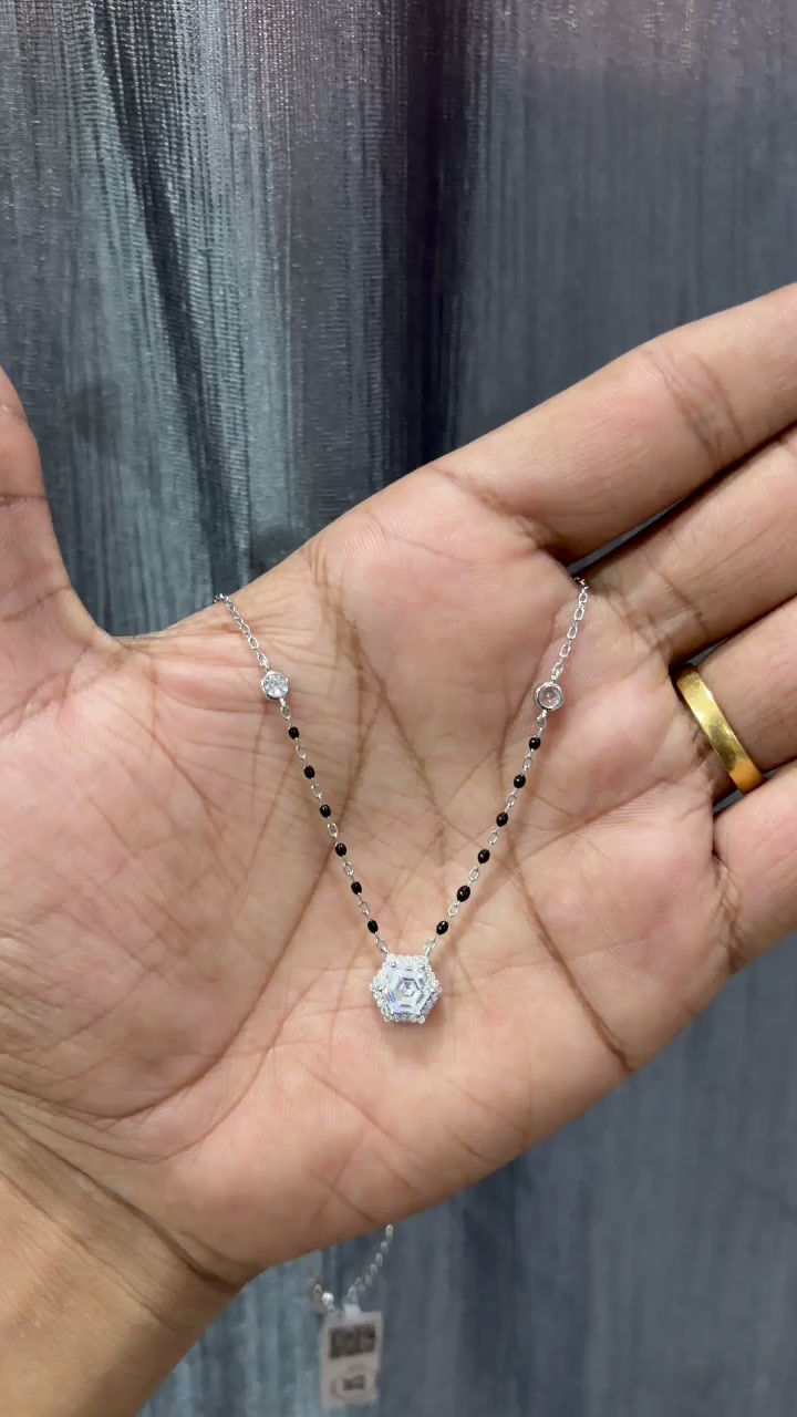 Thumbnail: Silver Classic Diamond Mangalsutra