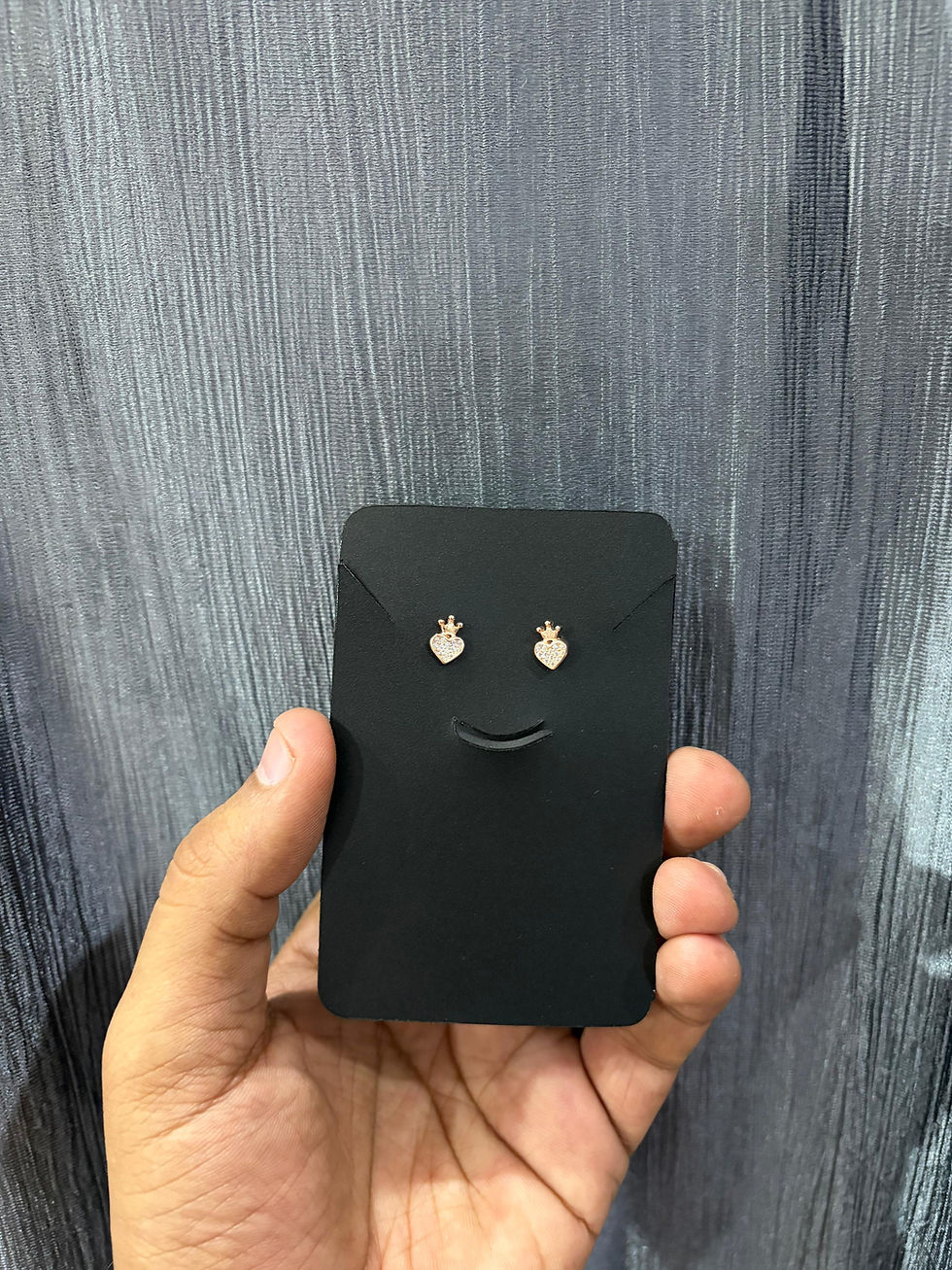 Thumbnail: Silver Diamond Heart Earrings