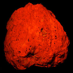 Salmon Calcite Veins in Calcite, Franklin Mine, New Jersey, USA