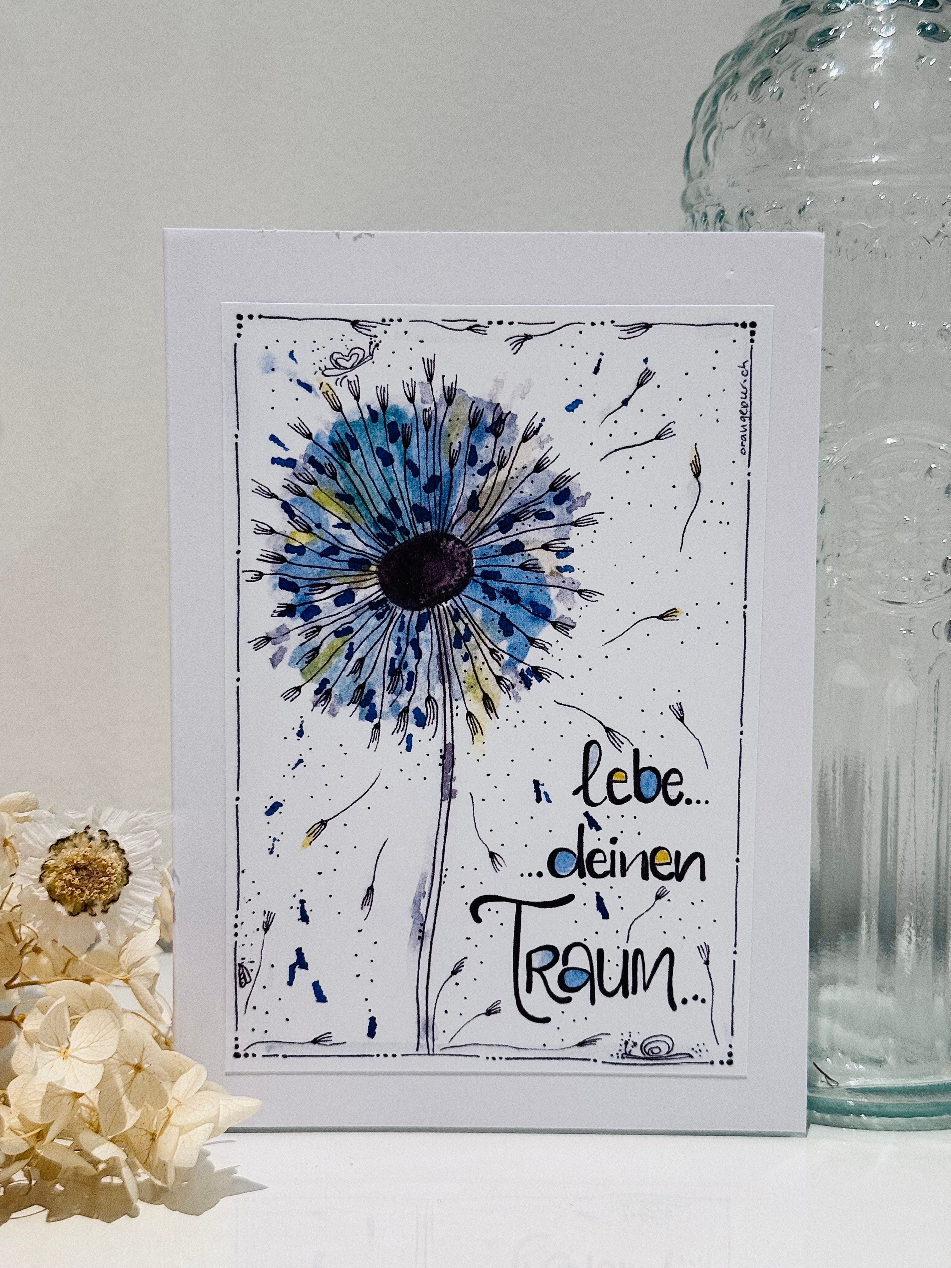 Lebe deinen Traum (blau)