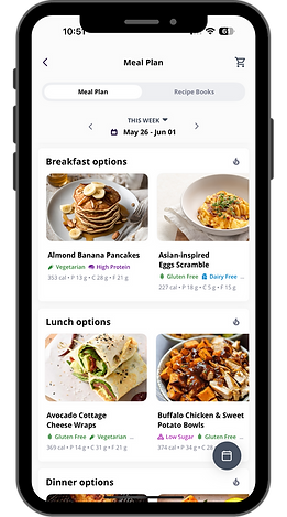 Fitness coaching app meal planner
