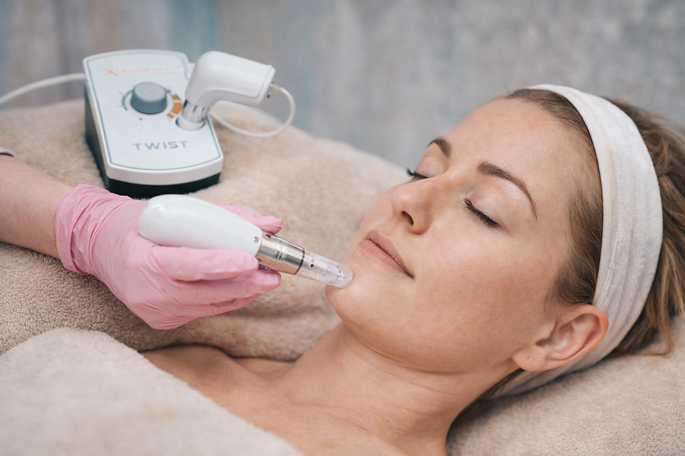 Dame som får microneedling i Tromsø