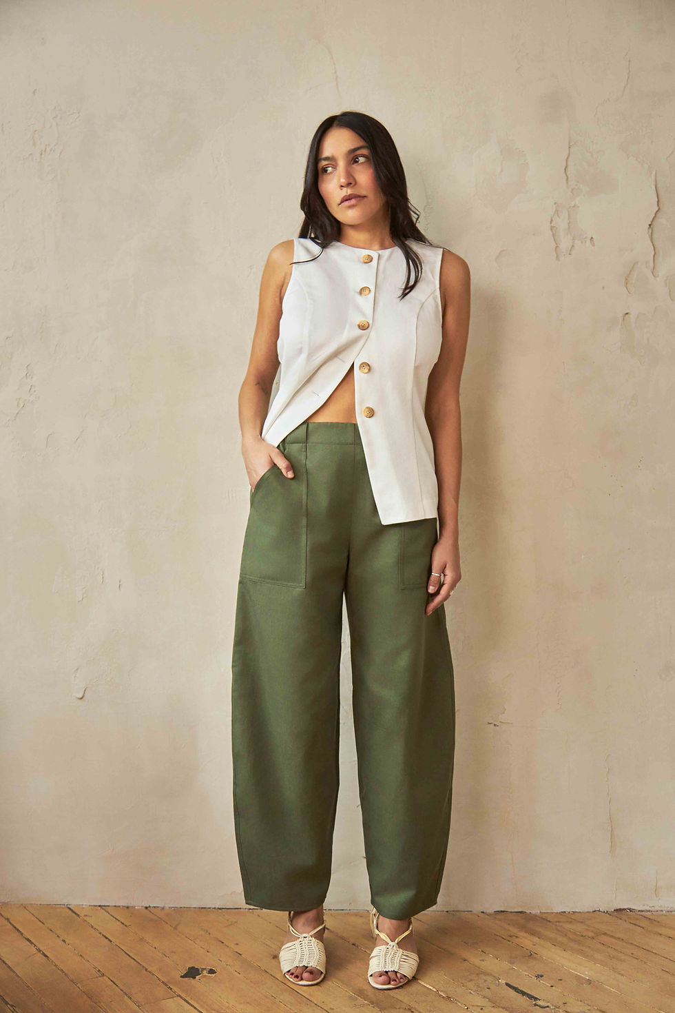 Thumbnail: Longline Twill Vest