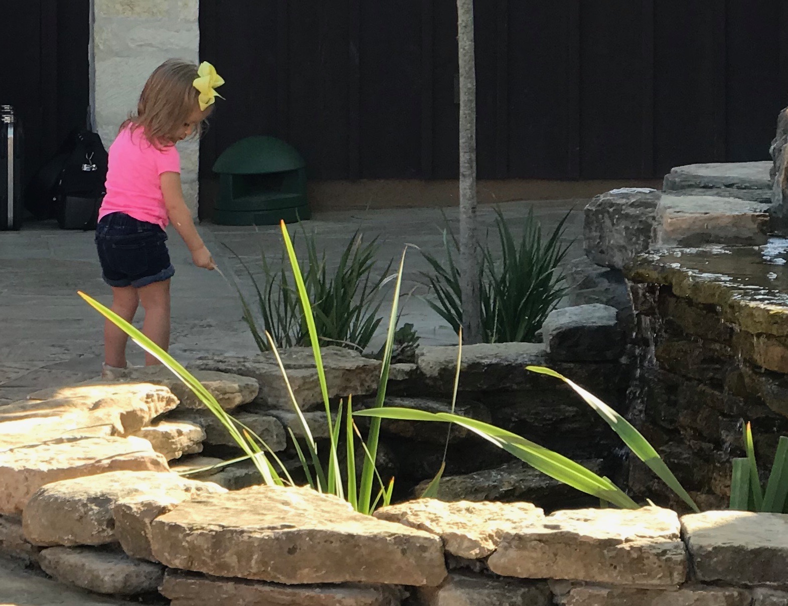 Child playing at Altdorf Biergarten
