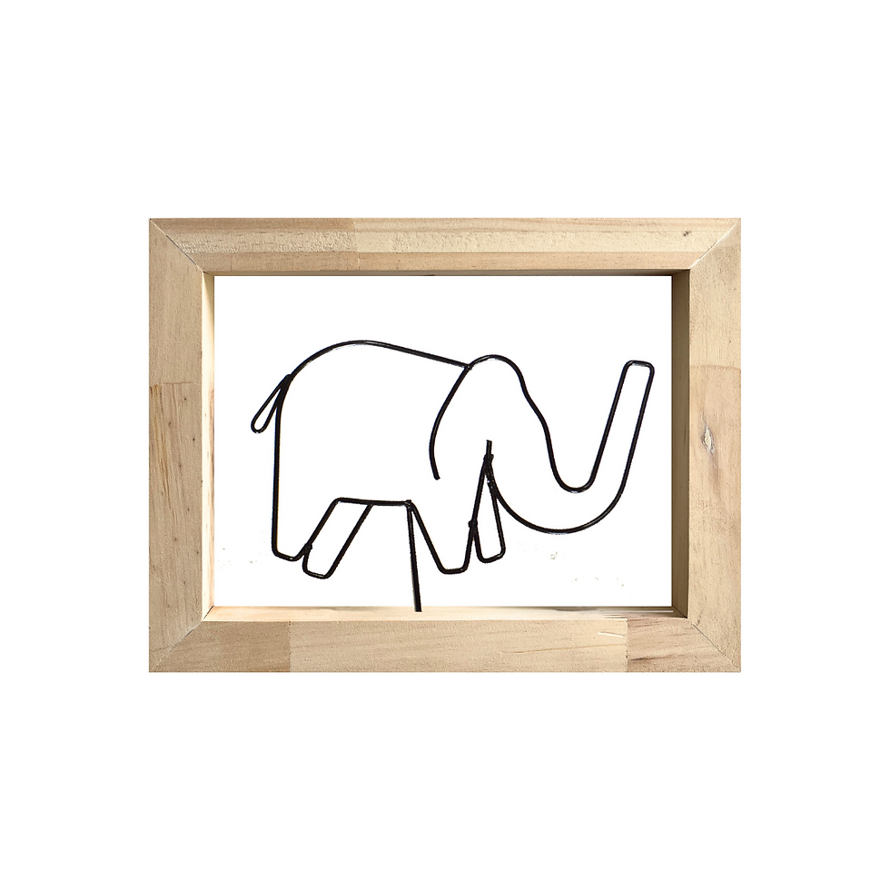Cuadro Alambre Elefante