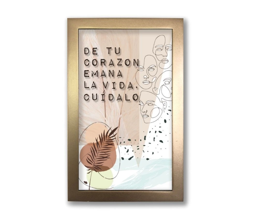 Cuadro caja dorada