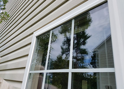 repaired double pane window glass