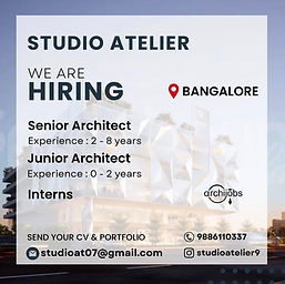 architecture jobs and internships in bangalore