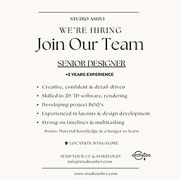 architecture jobs and internships in bangalore