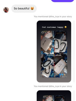WhatsApp review of healing crystal bracelet experience by customer
