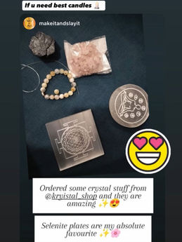 Client feedback for Kryistal Shop crystal products
