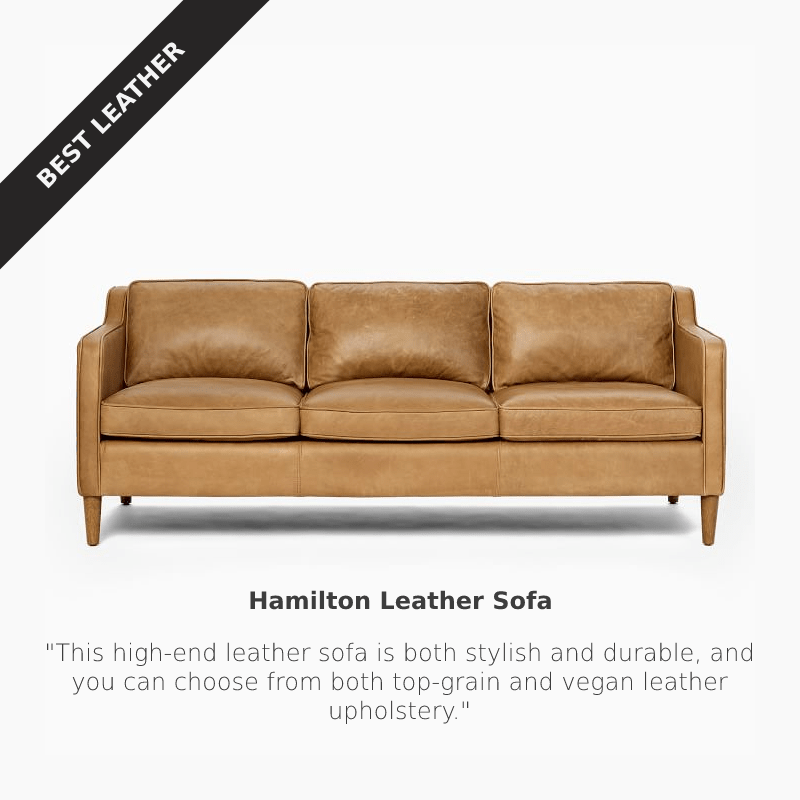Best Leather: West Elm Hamilton Leather Sofa at West Elm