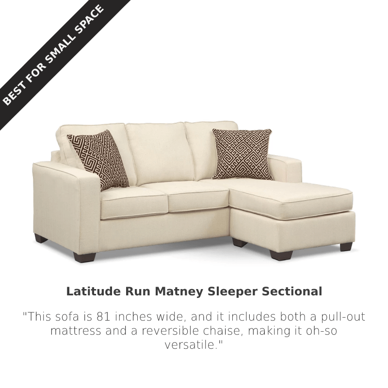 Best for Small Spaces: Latitude Run Matney Sleeper Sectional at Wayfair