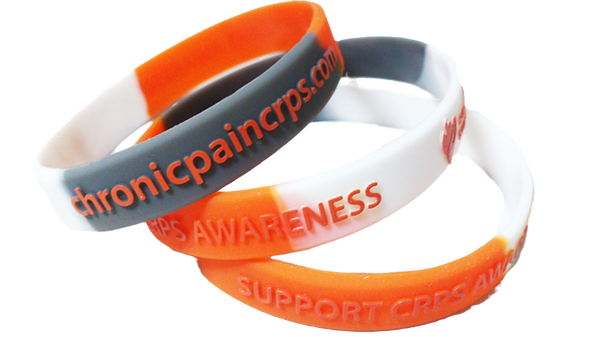 Silicone Wristbands Embossed With Orange Ink