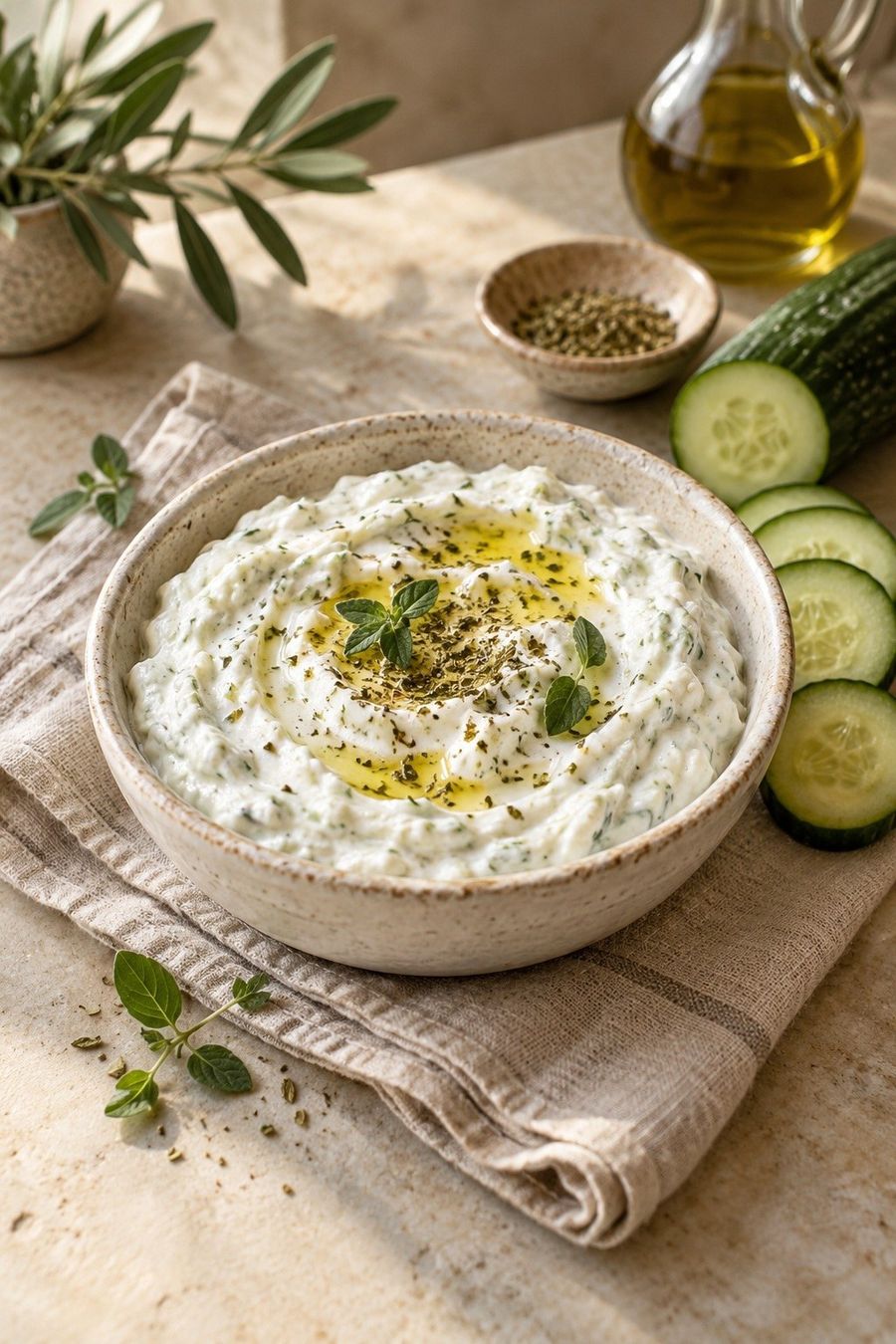 Creamy Whipped Feta Dip, AI-generated photo from the book